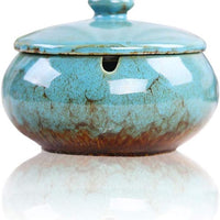 Handcrafted Ceramic Ashtray - With Lid to Avoid Smells