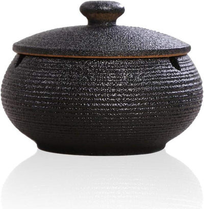 Handcrafted Ceramic Ashtray - With Lid to Avoid Smells