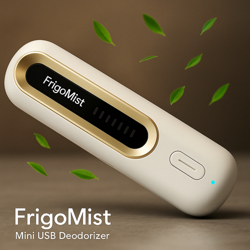 FrigoMist™ - Reusable Fridge Deodorizer – Eco-Friendly, Filter-Free Odor Neutralizer