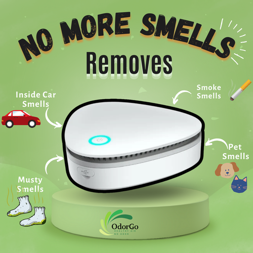 OdorGo - Smoke Smell Remover Device - Home & Car - Upgraded Version